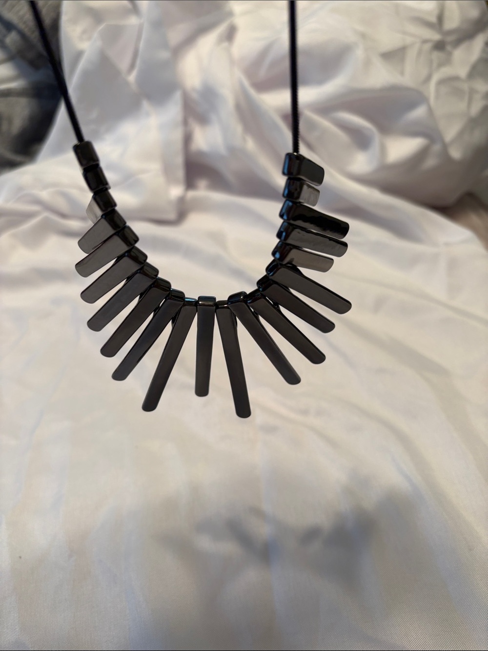 Black Statement Bar Necklace - Women Jewelry